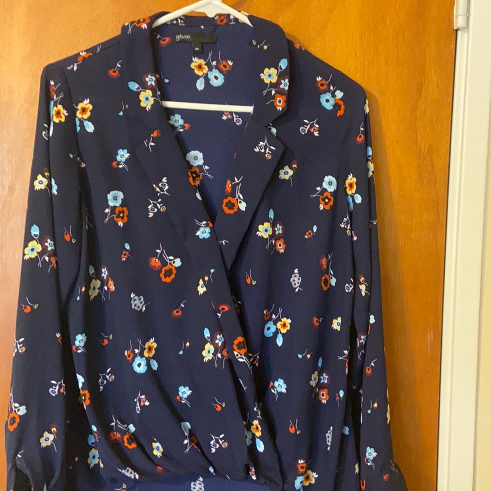 Gibson XS draped blouse